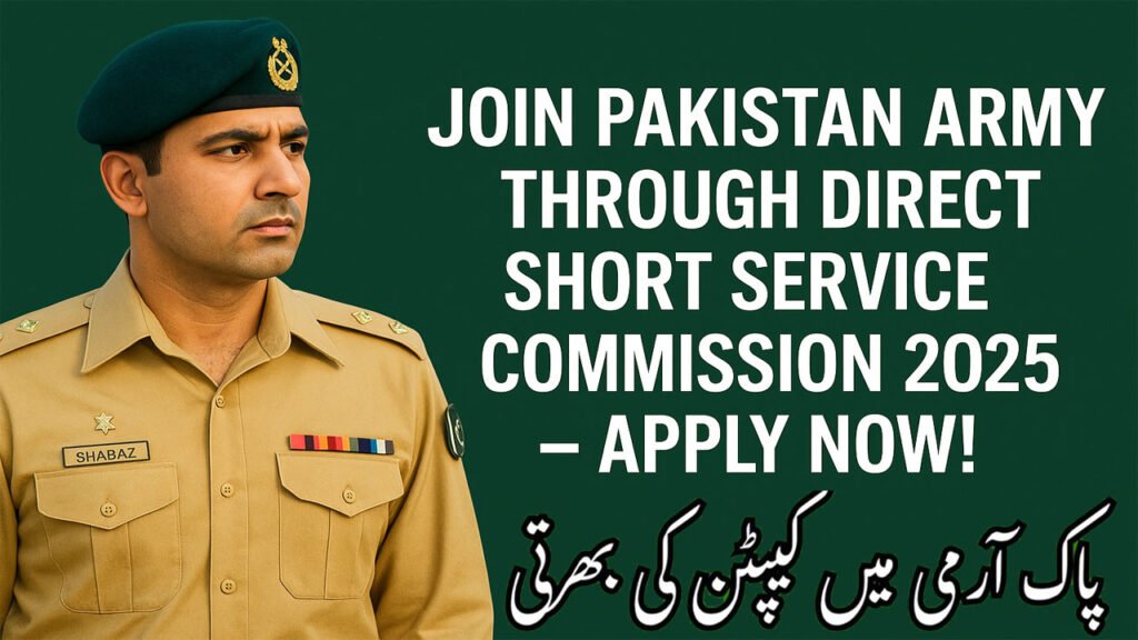Join Pakistan Army Through Direct Short Service Commission 2025 | Apply Online Now